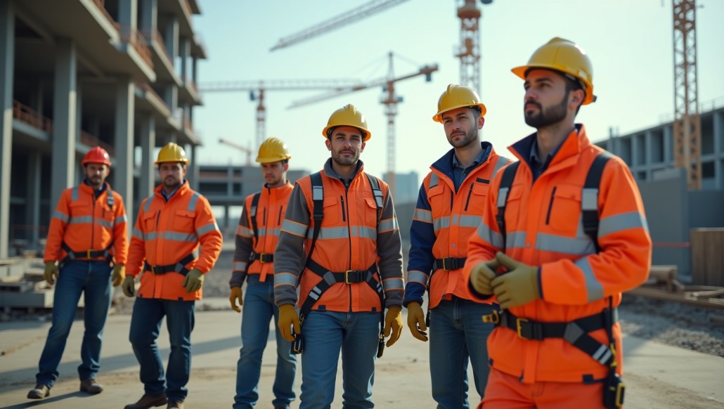 Construction workers in safety gear 2